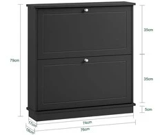 Batai Spinta, SoBuy FSR99-SCH, 76x18x79 cm