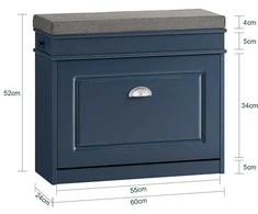 Batai lentyna, SoBuy FSR82-K-B, 60x24x52 cm