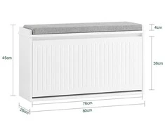 Batai Lentyna, SoBuy FSR98-L-W, 80x26x45 cm