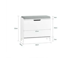 Batai Lentyna, SoBuy FSR151-K-W, 60x24x52 cm