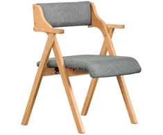 Sobuy Sulankstoma valgomojo kėdė 61,5x56x77,6 cm pilka, mediena