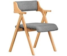 Sobuy Sulankstoma valgomojo kėdė 61,5x56x77,6 cm pilka, mediena