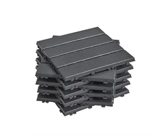 Sobuy Terasos plytelės, 35 vnt., 30,5 x 30,5 x 2 cm, pilkos