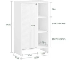 Vonia spinta, SoBuy BZR156-W, 50x30x86 cm