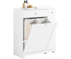 Sobuy Vonios spintelė 78x38x90 cm balta, laikymo