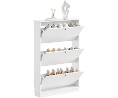 Sobuy Ypač siaura spintelė avalynei, 18 cm gylio, 76 x 18 x 113 cm, balta
