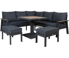 Lauko baldų komplektas Sodo baldų komplektas PARKER 4-parts, pilkas
