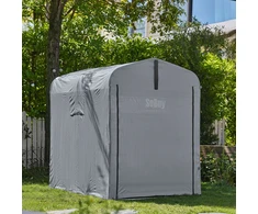 Sodo namelis, SoBuy KLS11-DG, 120x176x163 cm, Pilkas