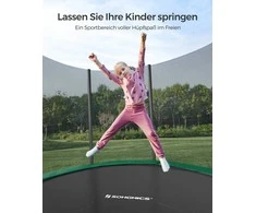 Songmics Sodo batutas Ø 427 cm su apsauginiu tinklu