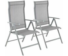 Songmics Sodo kėdės, 56x70x106 cm, pilkos spalvos