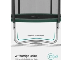 Songmics Trampolin Ø 183 cm mit Netz für Garten dunkelgrün