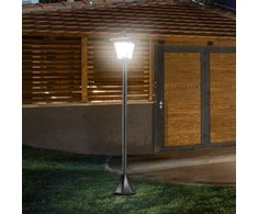 Outsunny Led saulės energija pakraunami sodo šviestuvai, žibintai 18 x 18 x 160 cm