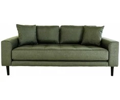 House Sofa, Lido 2,5 vietų, alyvinė žalia, juodos medžio kojos