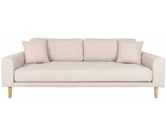 House Sofa, Lido 3 vietų, Smėlio spalvos, Natūralaus medžio kojos