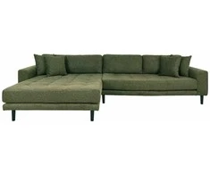 House Sofa, Lido Lounge, alyvinė žalia, juodi mediniai kojūnai