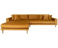 House Sofa, Lido Lounge, Garstyčių geltona, Natūralios medžio kojos