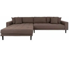House Sofa, Lido Lounge, Ruda spalva, juodos medinės kojos