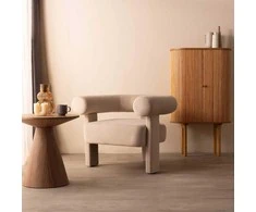 Sofa Novanook Lounge kėdė, ATYPIQUE, 76x96x86 cm, Šviesiai smėlio spalvos