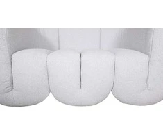 Dvivietė sofa, Nua, šviesiai pilka–balta