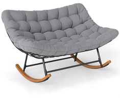 Sofa Promotions Dvivietė supamoji kėdė, 150x110.5x81 cm, pilka