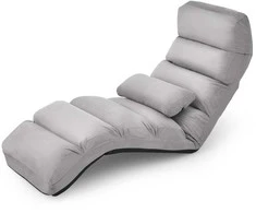 Sofa Promotions Grindinis poilsio krėslas, 175x55x20 cm, Pilka