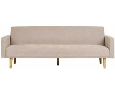 House Nordic Aps Išlankstoma sofa Kells tamsiai smėlinė/ natūralaus medžio kojelės