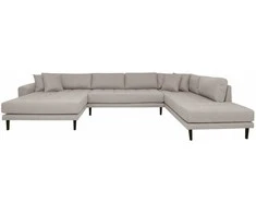 Sofa House U-kampas, Lido, Akmuo, Juodos medinės kojos