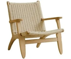 Sofa Venture Design Fotelis 61x45 cm smėlio spalvos balinto medžio poliesterio virvė guma