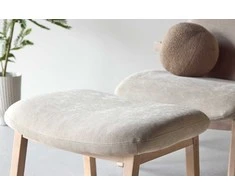 Sofa Venture Design Fotelis ir pakojis, smėlio spalvos