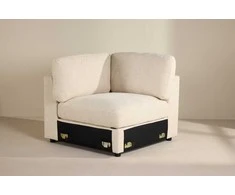 Sofa Venture Design Kampinė sofos dalis Salerno 63x63x47 cm smėlio spalvos audinys
