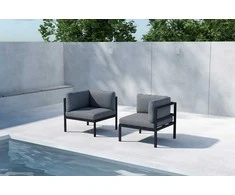 Sofa Venture Design Kampinis sofos modulis Copacabana, 70x70x30 cm, juodas
