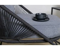 Sofa Venture Design Lounge kėdė Lindos 52x60 cm Juoda poliesterio virvė