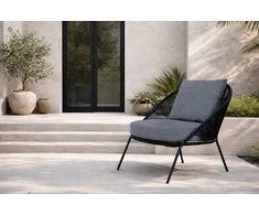 Sofa Venture Design Lounge kėdė Lindos 52x60 cm Juoda poliesterio virvė