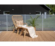 Sofa Venture Design Poilsio kėdė Ella, 45x47 cm, balkšva, ratanas