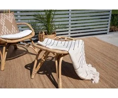 Sofa Venture Design Poilsio kėdė Ella, 45x47 cm, balkšva, ratanas