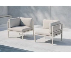 Sofa Venture Design Sofos kampinis modulis, Copacabana, 70x70x30 cm, smėlio spalvos, aliuminis