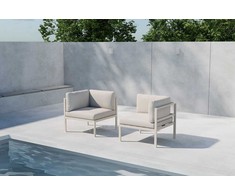 Sofa Venture Design Sofos kampinis modulis, Copacabana, 70x70x30 cm, smėlio spalvos, aliuminis
