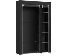 Songmics Medžiaginė spinta 175 x 110 cm juoda