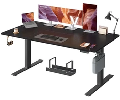 Songmics Aukštį reguliuojantis stalas su USB-C jungtimi, 180 x 80 cm