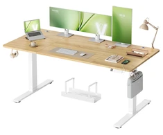 Songmics Aukštį reguliuojantis stalas su USB-C jungtimi, 180 x 80 cm