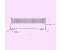 Songmics Badmintono tinklas, 400x103 cm, juodas