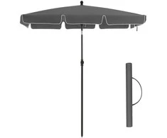Songmics Balkono skėtis, 200x125x240 cm, pilka