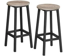 Songmics Baro kėdžių rinkinys 32x32x64 cm Juodas plienas