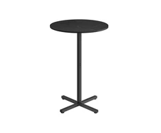 Songmics Vasagle Apvalus baro stalas 60 x 60 x 104,5 cm juodmedžio juodos spalvos