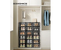 Songmics Batai laikymo dėžių rinkinys 33.1x23x14 cm Juoda