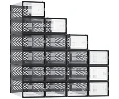 Songmics Batai laikymo dėžių rinkinys 33.1x23x14 cm Juoda