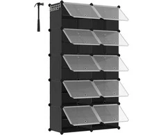 Songmics Bataių stovas 82x32x152 cm Juodas plienas ir plastikas