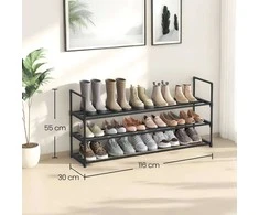 Songmics Metalinė batų lentyna 30 × 116 × 55 cm