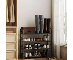 Songmics Batų lentyna 68,5 x 27,5 x 65 cm juoda