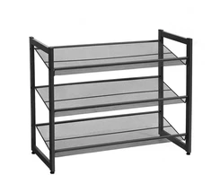 Songmics Batų lentyna, 74x30.5x61.5 cm, juoda